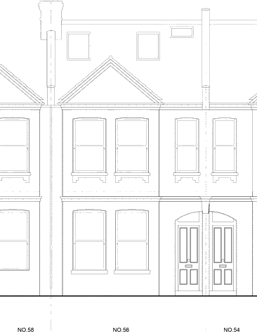 Biscay Road existing elevation