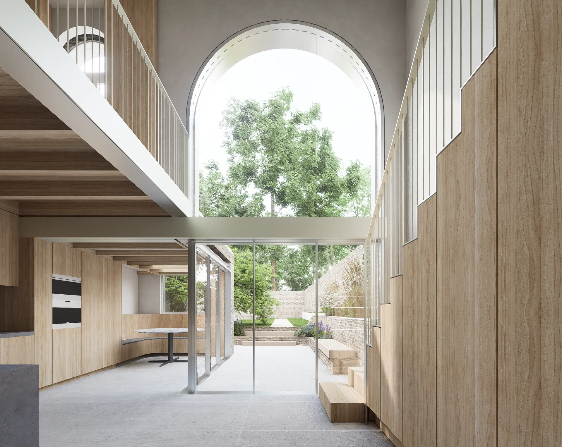 Ravenscourt Road atrium interior render