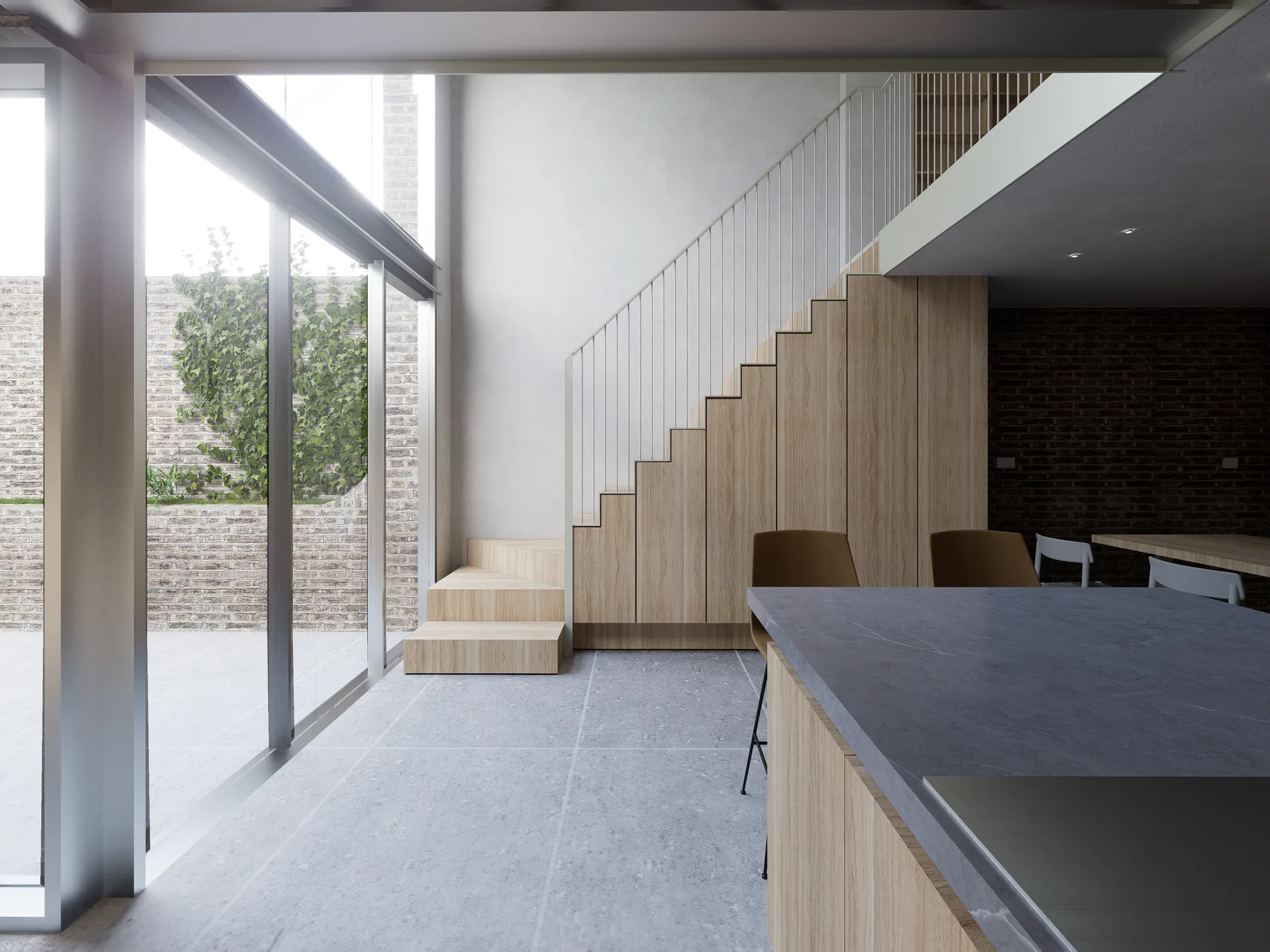 Ravenscourt Road stair elevation drawing