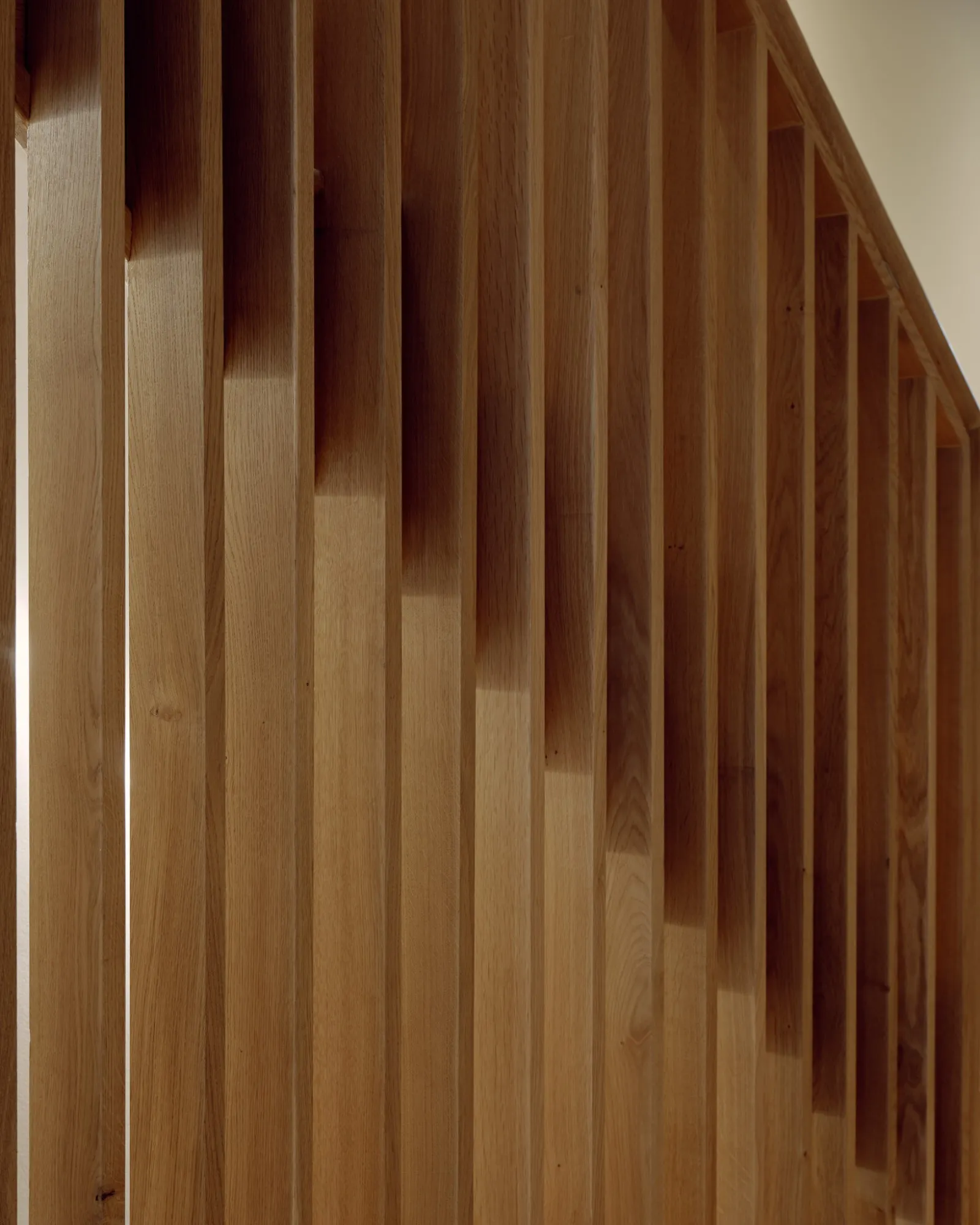 Oak Timber Slat Balustrade Detail